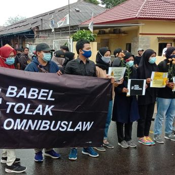 Mahasiswa Babel Juga Gelar Aksi Damai Tolak UU Omnibuslaw