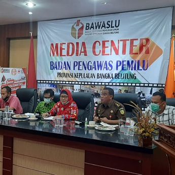 Bawaslu Dan KPU Babel Bahas Penanganan Pelanggaran Kampanye Di Medsos dan Daring