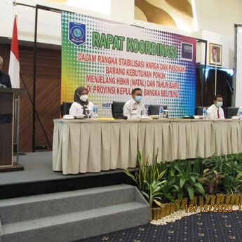 Rakor Jelang Natal dan Tahun Baru 2021, Pemprov Babel Bahas Stok dan Harga Sembako 