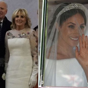 Terinspirasi Veil Pernikahan Meghan Markle, Inilah Gaun Jill Biden