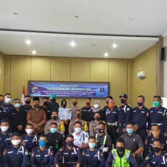 Potong Tumpeng, Polres Bangka Barat Gelar Syukuran HUT ke 40 Satpam