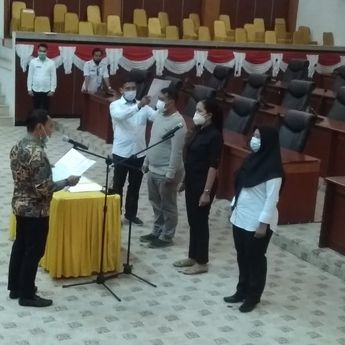 Evi, Susi Dan Warkamni Resmi Jadi Anggota Dewan Babel