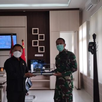 Lanjutkan Silahturahmi Kebangsaan, Ketua DPRD Babel Kunjungi Danrem 045 Garuda Jaya