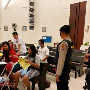 Sabhara Polres Bangka Selatan Gelar Patroli ke Gereja Yang Ada di Toboali