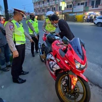 Pakai Knalpot Racing, Sejumlah Motor Ditilang Satlantas Polres Pangkalpinang