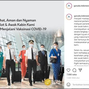 Garuda Indonesia Jadi Maskapai Nasional Pertama Yang Pilot dan Awak Kabinnya Sudah Divaksin Secara Lengkap