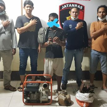 Ditreskrimum Polda Babel Amankan Residivis Pelaku Curat di Dusun Kedimpel