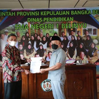 Kunjungi SMAN 1 Belinyu, Ketua Dprd Babel : Pendidikan Prioritas Utama