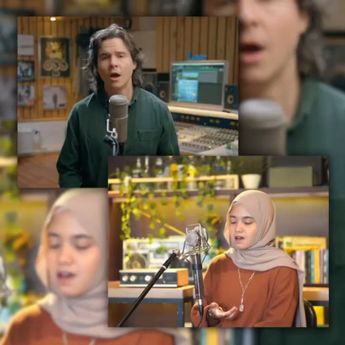 Hanin Dhiya berkesempatan jalani kolaborasi dengan Lukas Graham di lagu 'Happy For You'.