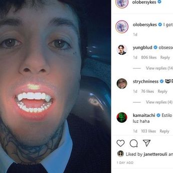 Serem Atau Keren? Oli Sykes Modifikasi Gigi Taringnya Jadi Mirip Vampir