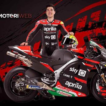 Usai Pisah dengan Yamaha, Vinales Pamer Motor Aprilia RS-GP21  