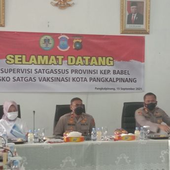 Sekda Pangkalpinang Paparkan Percepatan Vaksinasi ke Satgassus Babel
