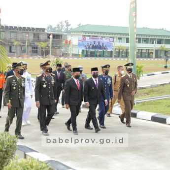 Ikuti Upacara HUT ke-76 TNI, Gubernur Babel Harap Tingkatkan Profesionalitas, Soliditas dan Sinergitas