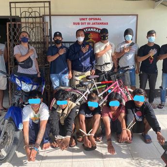 Tim Jatanras Polda Babel Ciduk Lima Pelaku Curat Gudang Jalan Sawi
