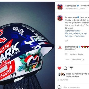Keren, Johann Zarco dan Jorge Martin Menggunakan Helm Spesial Gambar Indonesia  
