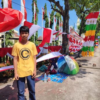 Jelang Peringatan HUT RI, Omzet Pedagang Bendera di Palembang Malah Anjlok