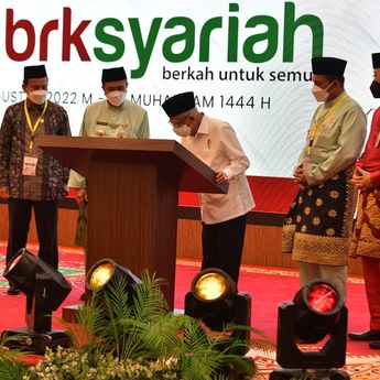 Resmikan Bank Riau Kepri Syariah, Wapres: Penyokong Ekonomi di Provinsi Riau