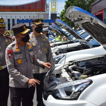 Polda Babel Cek Kesiapan Kendaraan Dinas Jelang Pengamanan G20 Belitung