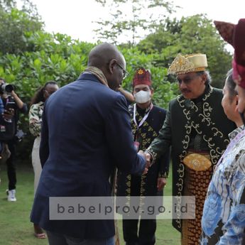Menteri PPN/Kepala Bappenas Bersama Pj Gubernur Babel Sambut Kedatangan Delegasi G20