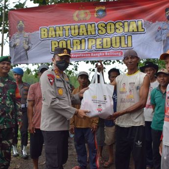 Dukung Program Bantuan Pemerintah, Kapolda Babel Salurkan Ratusan Paket Sembako ke Nelayan
