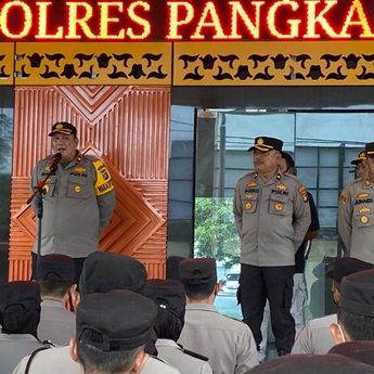 Wakapolres Pangkalpinang Pimpin Apel Pagi, Lima Arahan Tegas Yang Harus Dilaksanakan Personel   