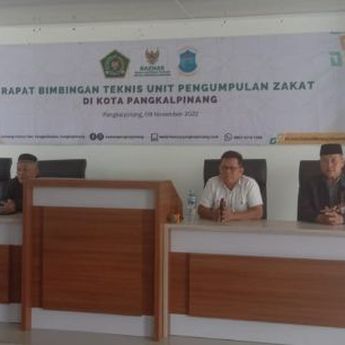 Asisten Pemkot Pangkalpinang Membuka Bimbingan Teknis Unit Pengumpulan Zakat