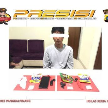 Tim Kalong Sat Resnarkoba Polres Pangkalpinang Tangkap Pengedar Narkotika Jenis Sabu