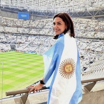 Dukung Argentina, Momen Najwa Shihab Nonton Langsung Final Piala Dunia