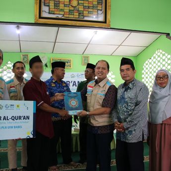 Hadir di Lembaga Pembinaan Khusus Anak (LPKA) Kelas II Pangkalpinang, YBM PLN Bangka Belitung Salurkan Wakaf Al-Qur'an