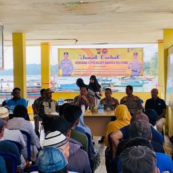 Polsek Pangkalan Baru Gelar Jumat Curhat Bersama Nelayan dan Warga Pesisir Desa Batu Belubang