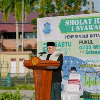Walikota Pangkalpinang Shalat Idul Fitri 1444 H