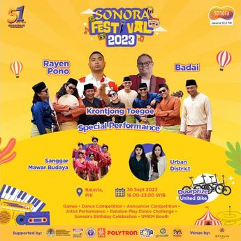 Sonora Festival 2023 Akan Digelar pada 30 September 2023, Banyak Kegiatan Menarik!