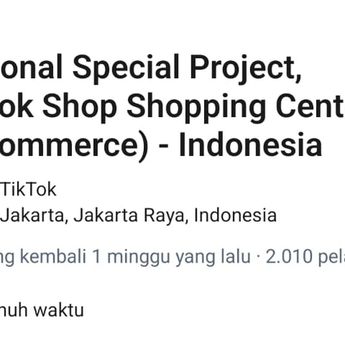 Daftar Lowongan Kerja di TikTok E-commerce