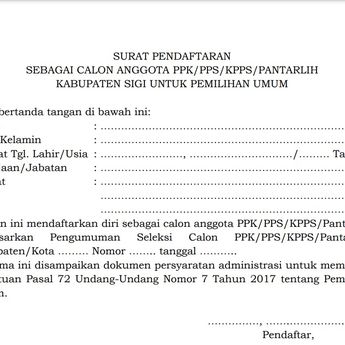 Berita Contoh Surat Pendaftaran Kpps 2024 Terbaru Hari Ini