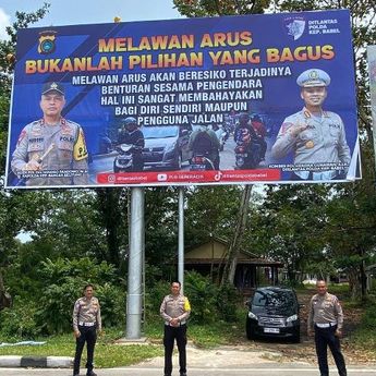 Dit Lantas Polda Babel Pasang Spanduk Himbauan Keselamatan Lalu Lintas, Kombes Pol Hendra : Ini Komitmen Kita
