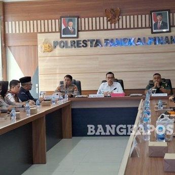 Jelang Pilkada Ulang, Polresta Pangkalpinang dan Forkopimda Gelar Rapat Koordinasi OPM 2025 