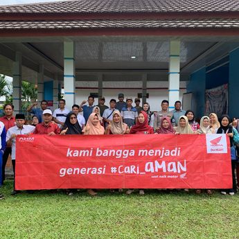 Honda Babel Ajak Aparatur Desa Aik Merbau Jadi Role Model Keselamatan Berkendara