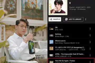 Ardhito Pramono berterima kasih karena lagunya yang berjudul 'Here We Go Again' menjadi salah satu lagu di playlist favorit V BTS