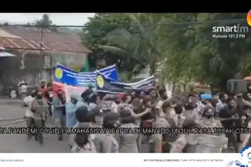Ada Pandemi Covid 19, Mahasiswa Papua di Manado Unjuk Rasa Tolak Otsus 