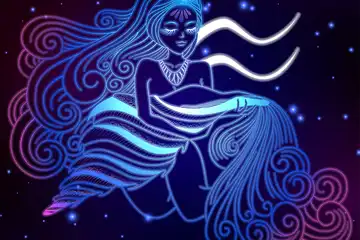 Ilustrasi zodiak aquarius