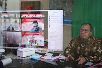 Wali Kota Makassar, Danny Pomanto hadir dalam pembekalan kepemimpinan digelar BPSDM Kemendagri RI secara virtual