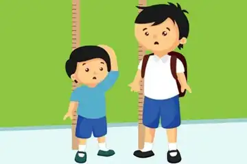 Ilustrasi stunting atau kekerdilan karena kurang gizi pada anak