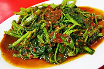 Illustrasi Kangkung Pedas Mantap