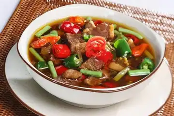 Potret Sayur Asem-Asem Daging Sapi, buncis dan wortel