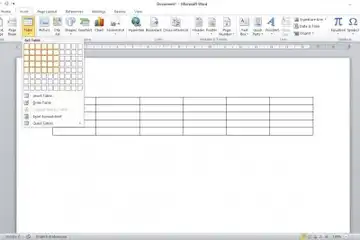 Ilustrasi, cara membuat tabel di Microsoft Word