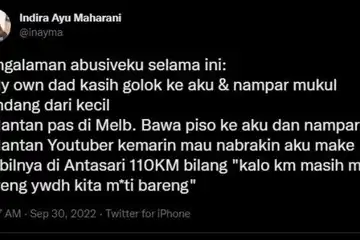 Tangkapan layar cuitan Inayma yang diduga membahas Chandra Liow