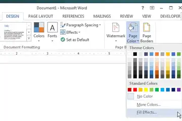 Cara membuat background di Word