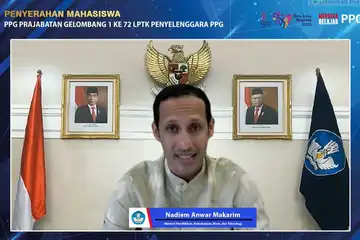 Menteri Pendidikan, Kebudayaan, Riset, dan Teknologi (Mendikbudristek), Nadiem Anwar Makarim.