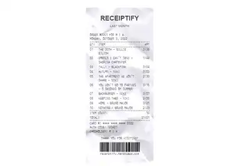 Ilustrasi link dan cara membuat Receiptify, trek Spotify seperti struk belanja.