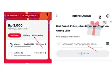 Ilustrasi, transfer pulsa Telkomsel ke Tri